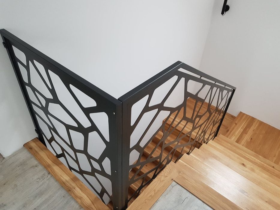 Balustrada wycinana , ażurowa, laserowa z blachy -nowoczesna design