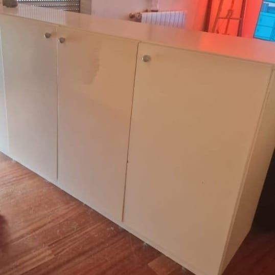 Móvel fórmica branco arrumacao