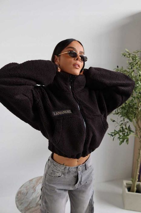 La manuel kurtka baranek furry czarna Warszawa Białołęka • OLX.pl