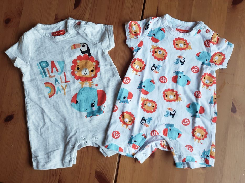Pajacyki niemowlęce z krótkim rękawem 4 sztuki