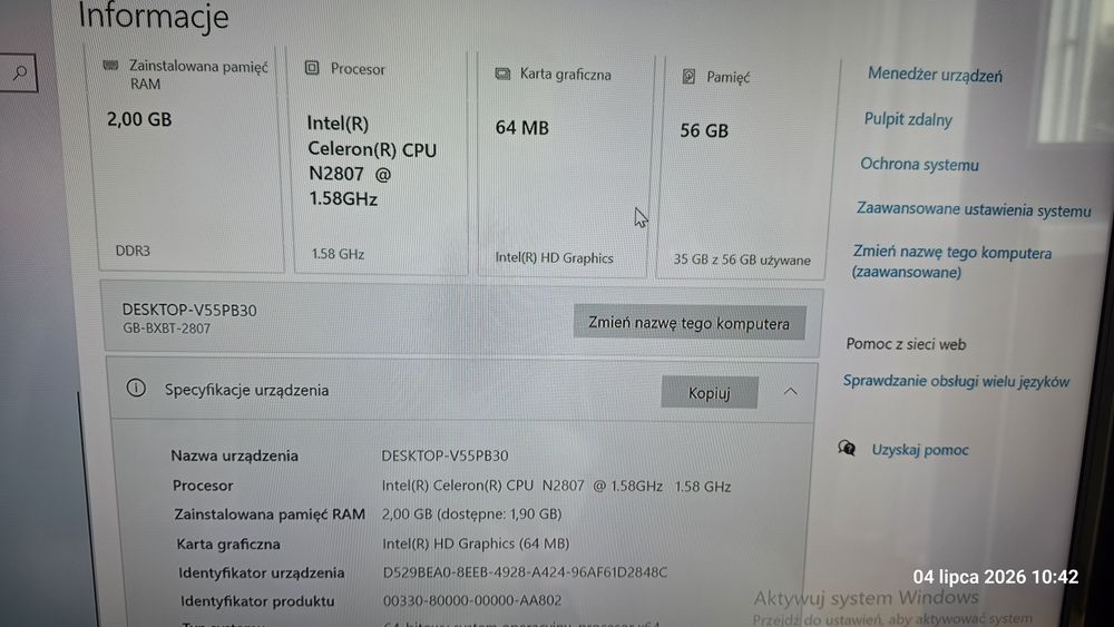 Mini PC Gigabyte GB-BXBT-2807