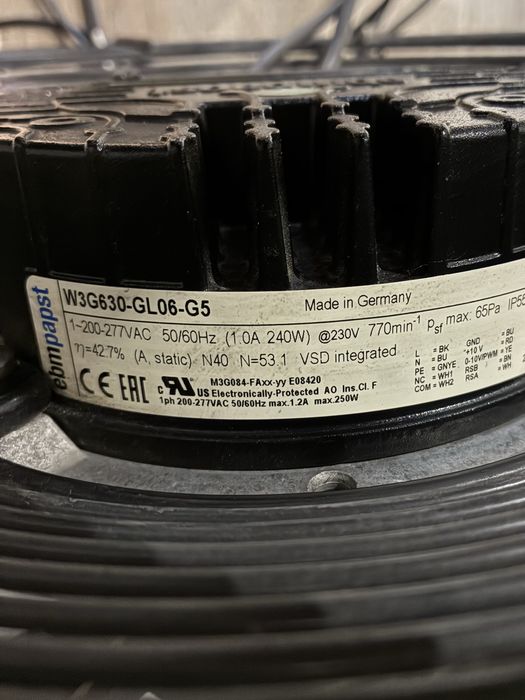 EbmPapst W3G630-GL06-G5 wentylator nowy !