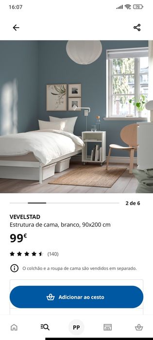 Estrutura cama solteiro ikea