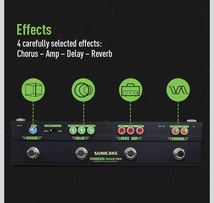 Pedal de Guitarra SONICAKE RockStage Multi effects