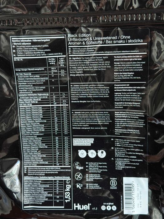 Proteina Huel Black Edition + Hot & Savoury (embalagens seladas)