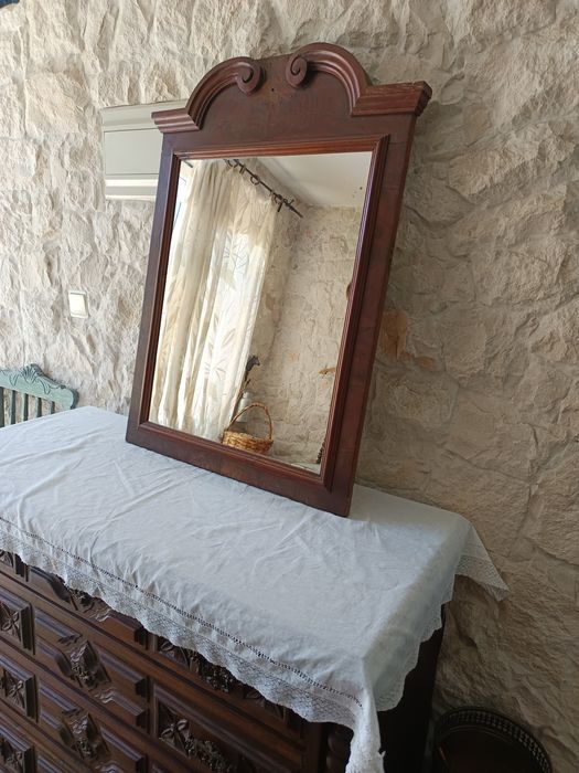 Espelho em madeira vintage