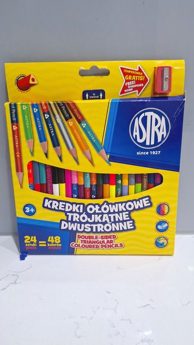 ASTRA kredki 48 kolorów dwustronne