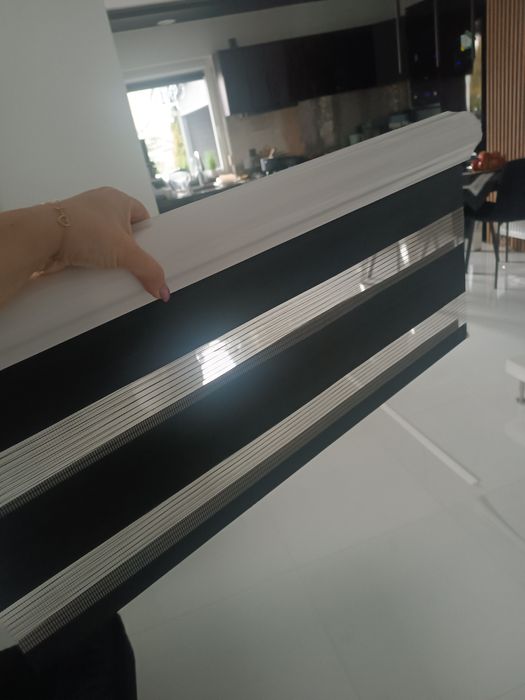 Rolety balkon taras dzień noc grafit