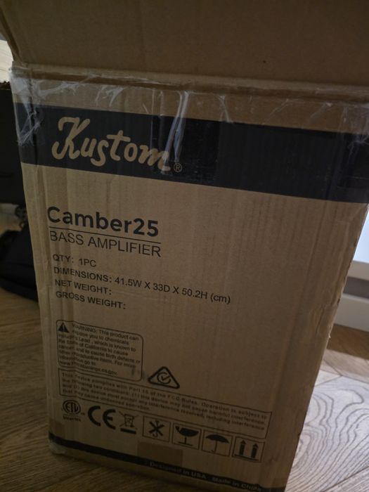 Wzmacniacz basowy Kustom Camber 25 + kabel