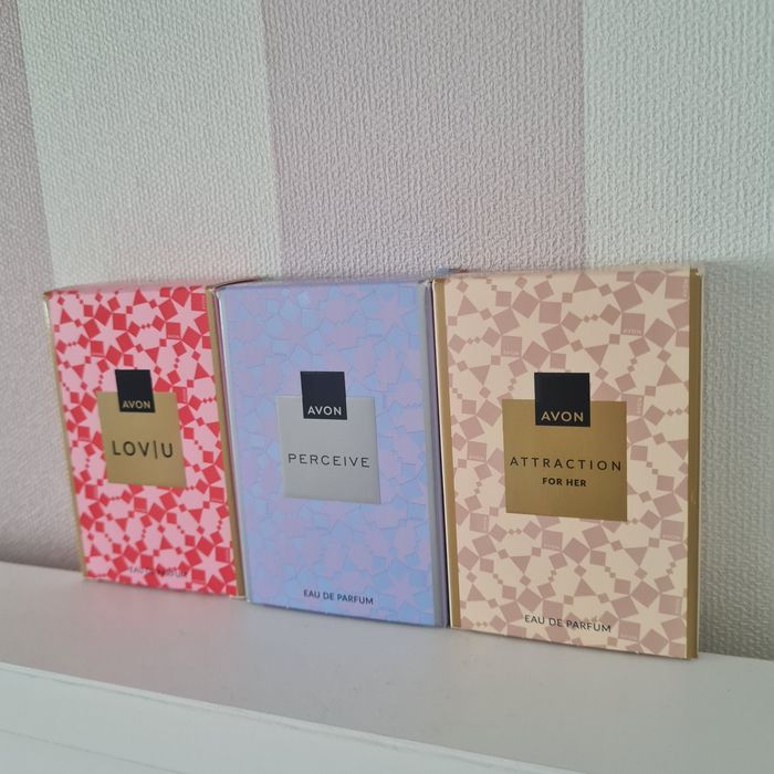 Avon 3x flakoniki perfum LOV U * ATTRACTION * PERCEIVE 30 ml Nowe