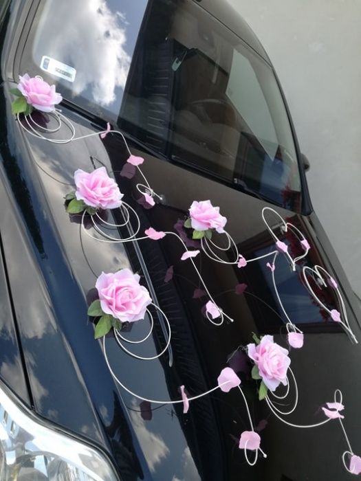 POLA~ dekoracja auta~ ŚLUB STROIK ozdoba