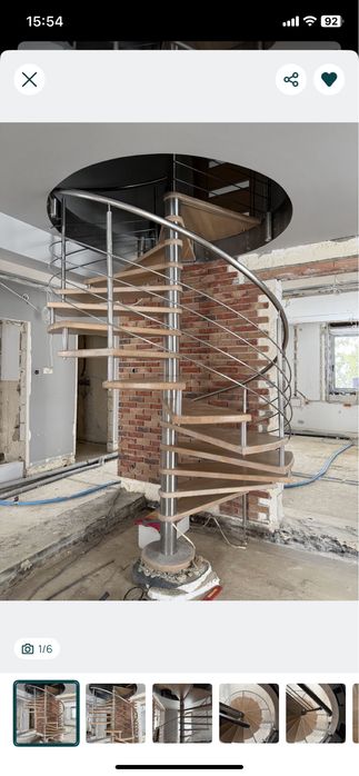 Dębowe Schody krecone spiralne