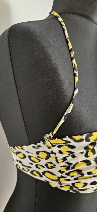 Góra stroju kostium kąpielowy motyw zwierzęcy lampart tygrys S koci 36