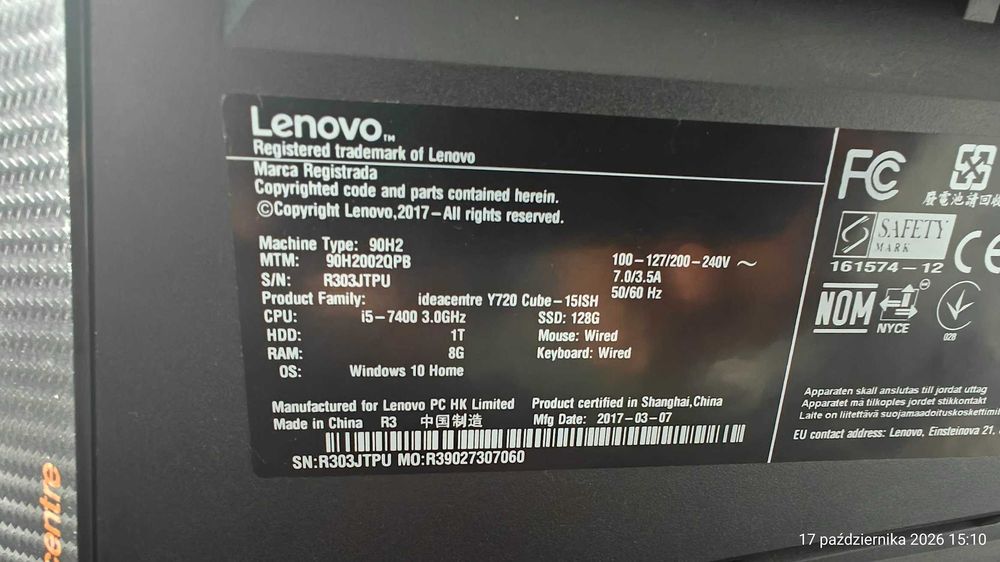 Lenovo Ideacentre y720 cube