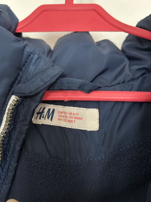 Kamizelka, bęzrękawnik granatowy H&M, rozm 122