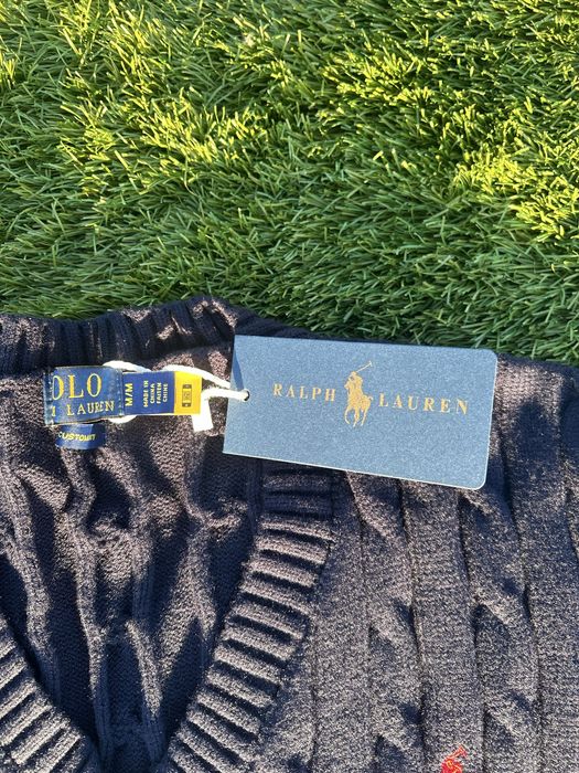 Camisola Polo Ralph Lauren Malha Trançada V-neck M/M