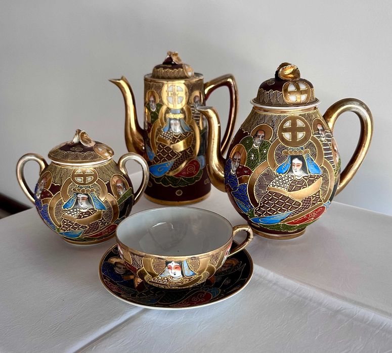 Satsuma Porcelain Tea Set Service