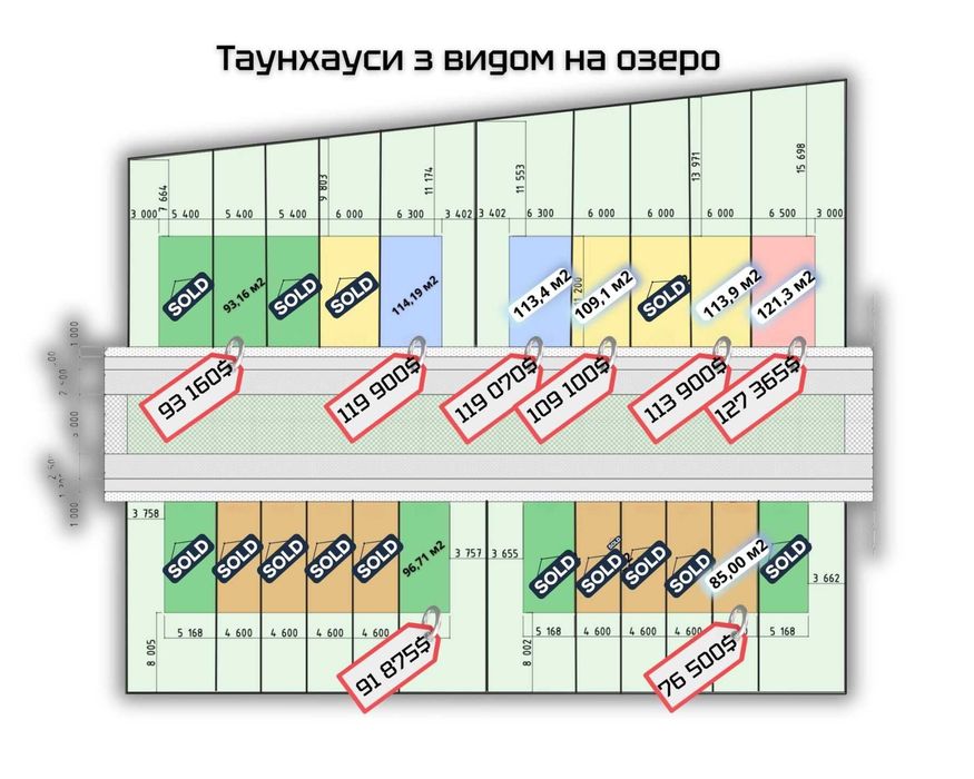 Танхауси з видом на озеро в Горенці