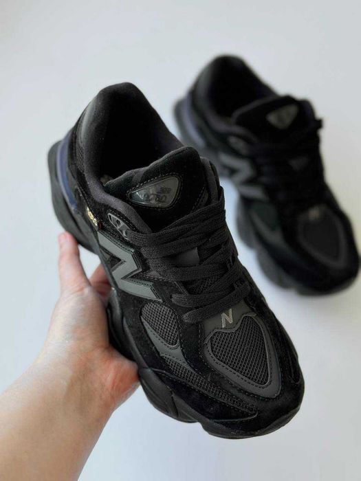 Кросівки New Balance 9060 Black жіночі чоловічі чорні замша сітка демісезон | Нью Беланс замшеві весна осінь унісекс 36 37 38 39 40 41 42 43 44 45