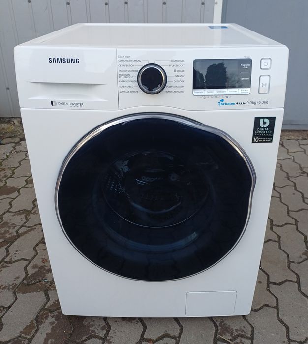 Пральна машина з сушкою Самсунг Samsung WD91J6A00AW 9/6 кг прально-сушильна машинка б/в вживана інвертор