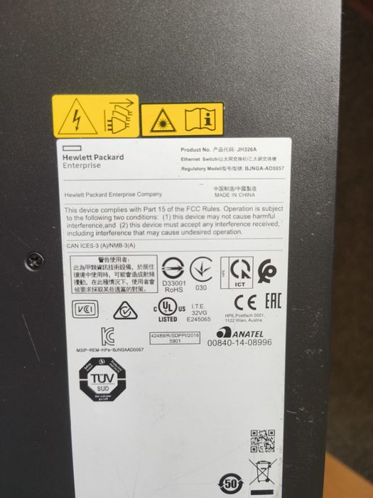 Switch hp patchpanel molex