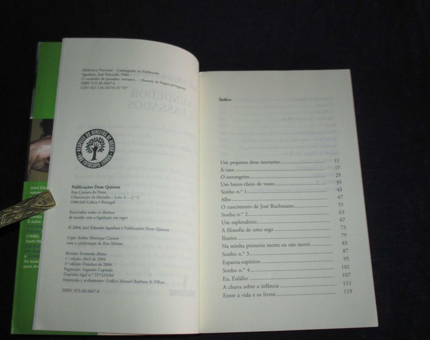 Livro O Vendedor de Passados José Eduardo Agualusa