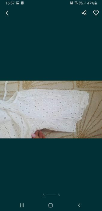 Biała damską ażurowa sukienka Marsala stan idealny rozmiar uniwersalny