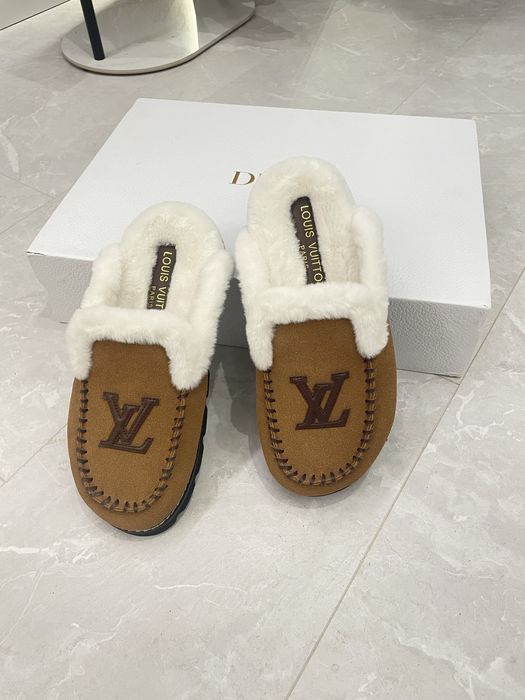 Mikasyny polbuty mule ocieplane louis vuitton 38