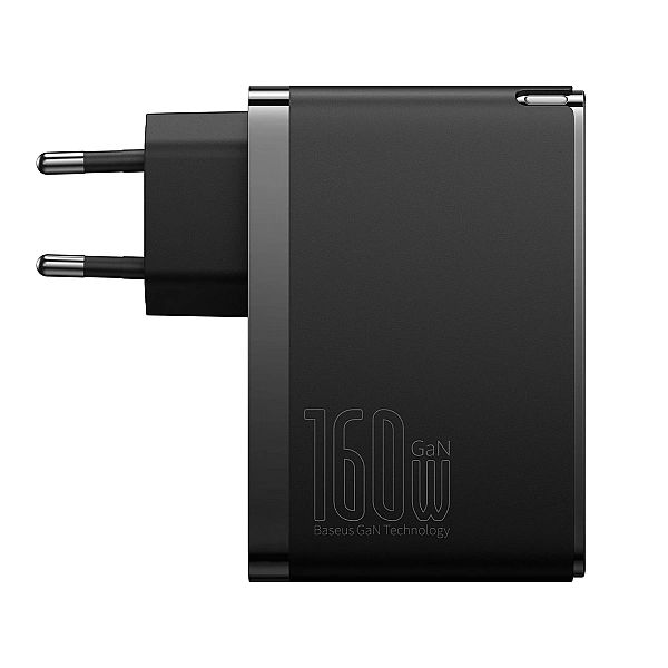 Ładowarka sieciowa GaN Baseus GaN5 Pro 2x USB-C / USB-A 160W - czarna