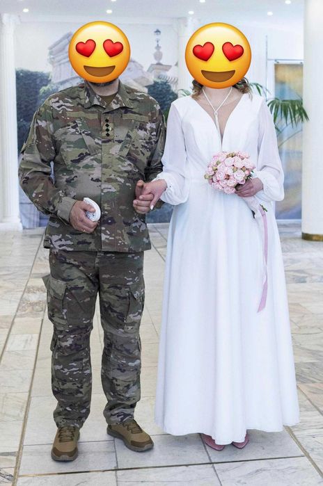 Весільна шифонова сукня. PLUS SIZE А-силует, бохо. Спинка на корсеті