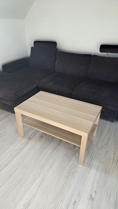 Brązowy narożnik kanapa wersalka z funkcją spania i dwoma schowkami