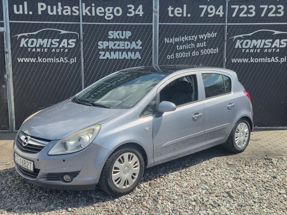 Opel Corsa 1.2B 80KM 2007r • Zadbana Szyberdach • AUTOMAT • mały przebieg