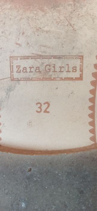 Botki Zara 32  brązowe SKÓRA
