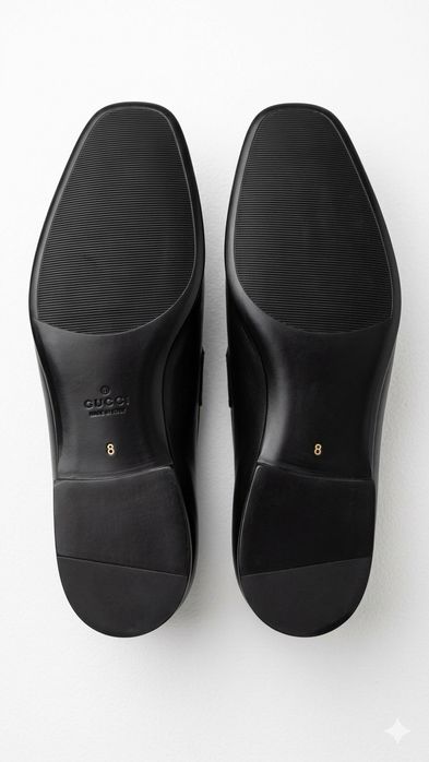 Мужские кожаные лоферы Gucci Donnie Web