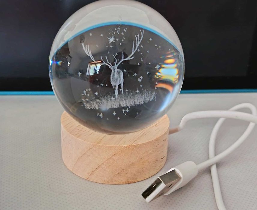 Candeeiro de cristal em forma de veado