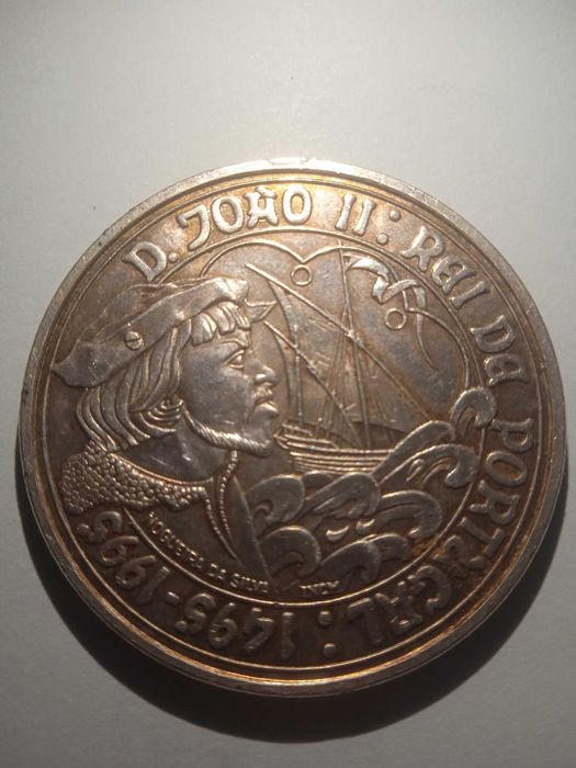 Moeda prata 0,500. D. João 2. 1000 escudos