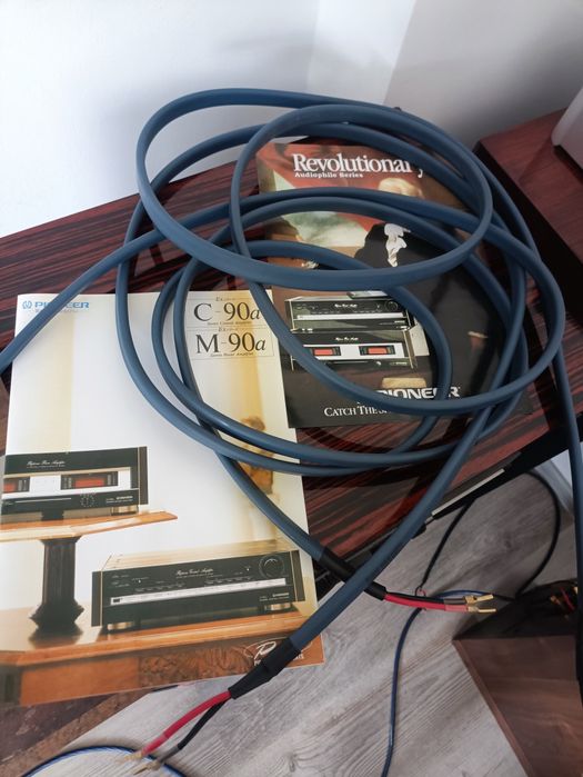 Pioneer M-90a Japan LINEAR PURE CABLE  audiofilskie kable 1988r FLAGA