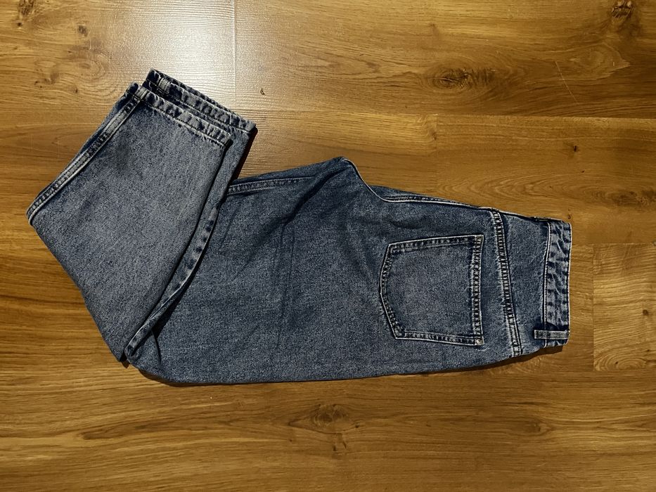 2 x jeansy spodnie jasnoniebieskie carrot mom fit 40\L