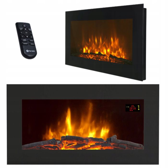 Kominek Elektryczny Wiszący 2000W LED 91cm z Pilotem 2 Moce