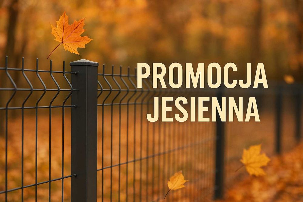 OKAZJA Ogrodzenie Panelowe wysokość 123 cm komplet,