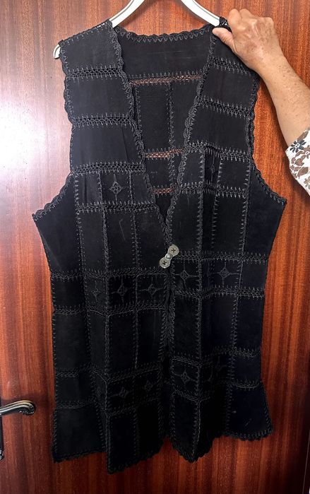 Colete Preto de Pele L