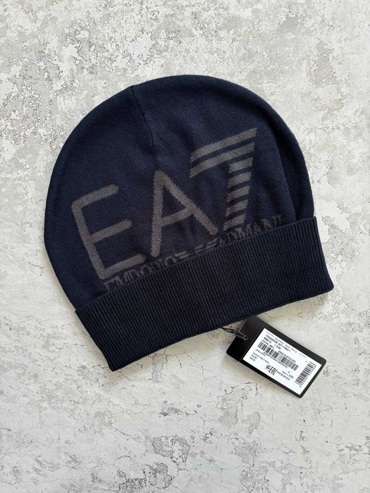 Чоловіча шапка Emporio Armani EA7, M синя  сіра