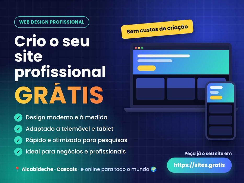 Criação de sites profissionais - Grátis