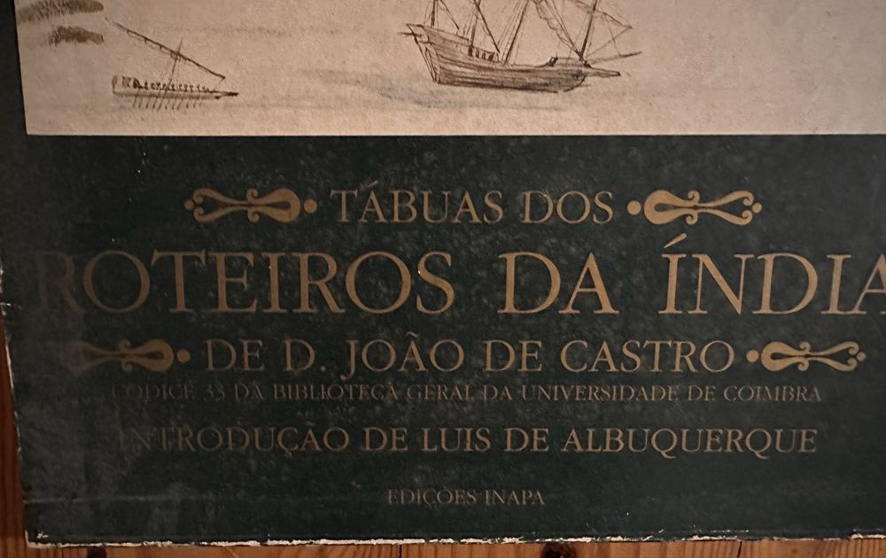 Livro tábuas dos roteiros da Índia por D.Joao de Castro