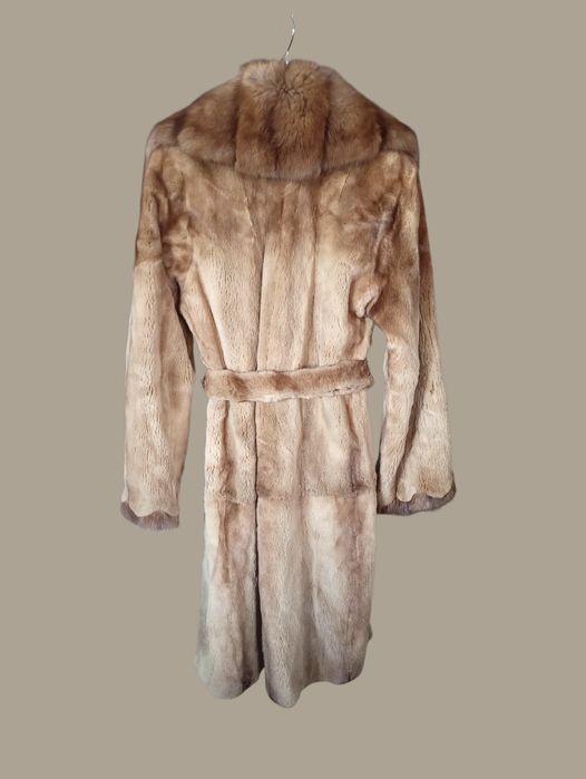 Ог 104см. Saga. Норковая шуба с соболем. Натуральная шуба