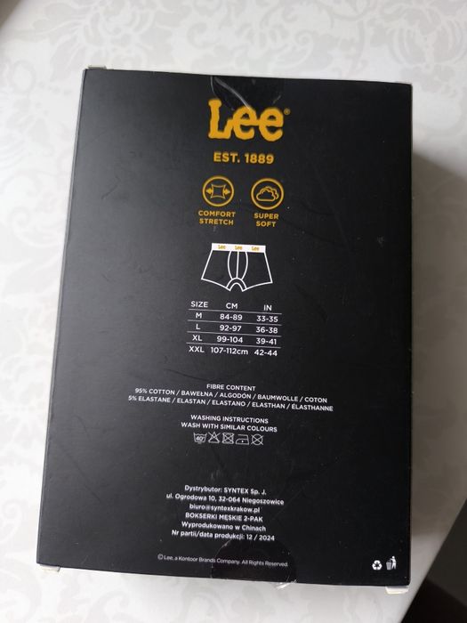 2 pak majtek bokserek szeroka guma napisy LEE szare czarne r.M