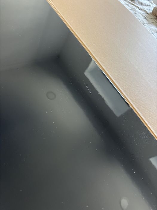 Porta e gavetas móvel tv besta do ikea - preto brilhante