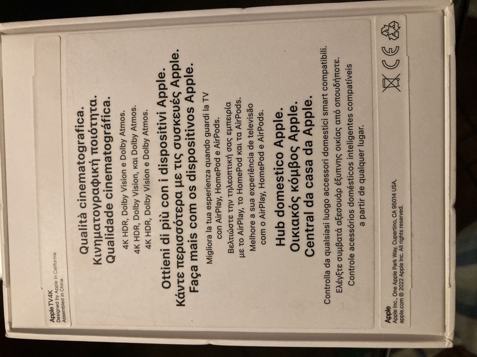 Box Apple TV 4K 3a Geração - WiFi 64GB