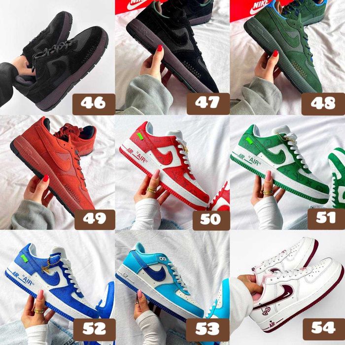‼️Відправляємо БЕЗ передплати Кросівки Nike Air Force 1 в усіх кольорах | Розміри 36 - 45 | Унісекс | Відправлення щодня‼️
