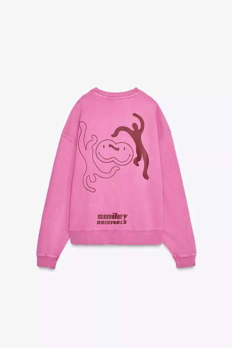 світшот з вареним ефктом Smiley, Zara